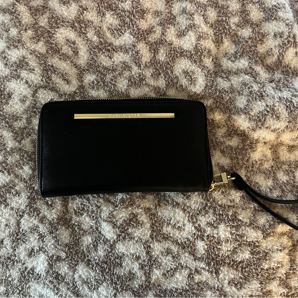 Black Steve Madden long wallet
